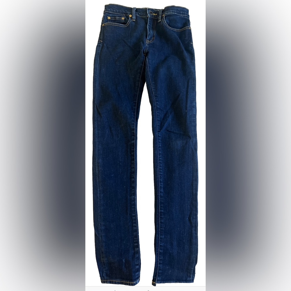 Ralph Lauren Sport Deep Blue Wash Mid Rise Skinny Jeans size 28 28x31